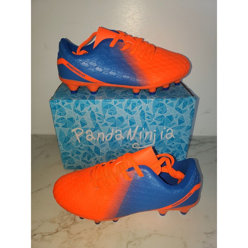 Panda Ninjia Kids Soccer Cleats Youth 4 Orange/Blue NIB